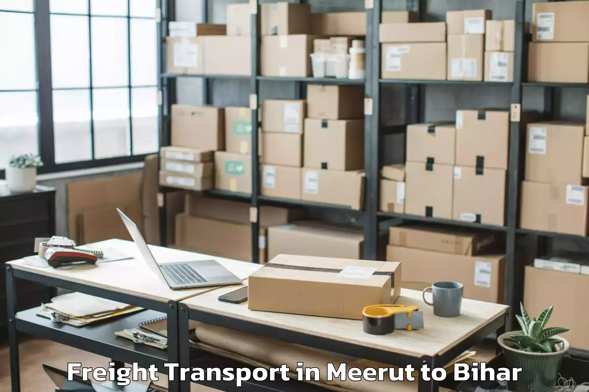 Reliable Meerut to Sikta Freight Transport